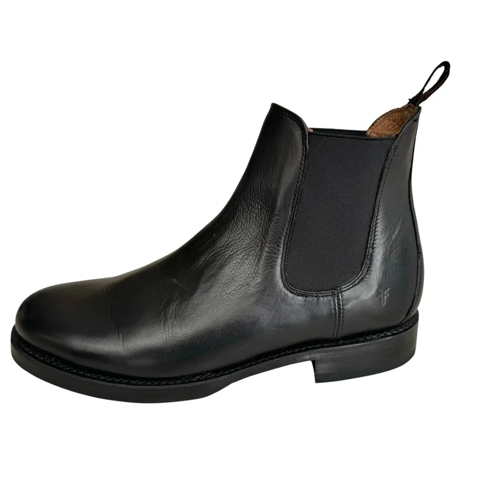 FRYE Dylan Chelsea Boots Black Leather Mens